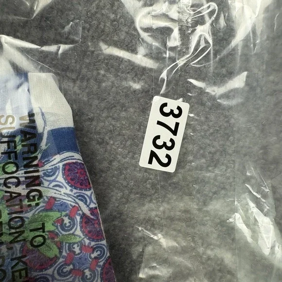 Andree by Unit Boho Tunic Top M Blue Plaid‎ Floral Embroidered Patchwork Tassels - Picture 13 of 14